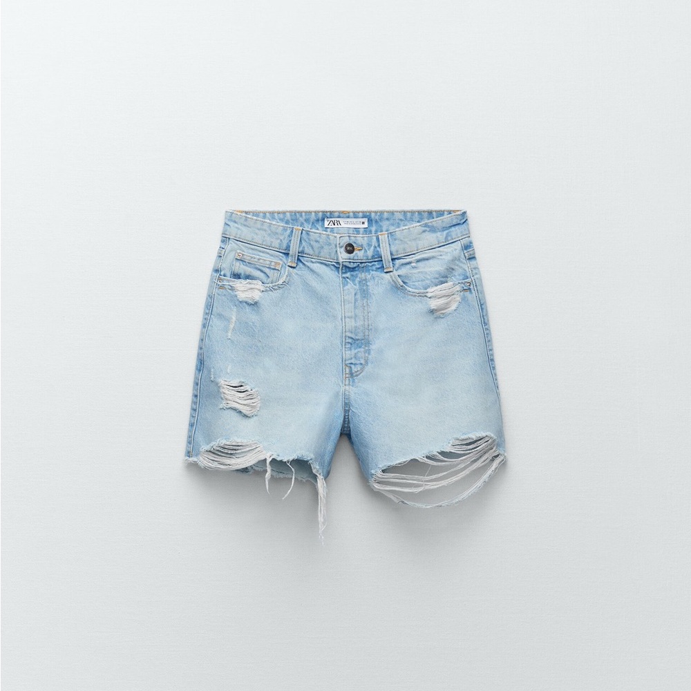 NWOT Zara Ripped Denim Short